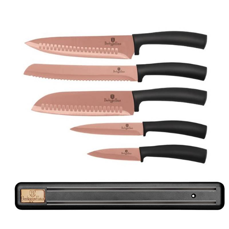  - Set de cuchillos 6 pcs + colgador barra magnetica