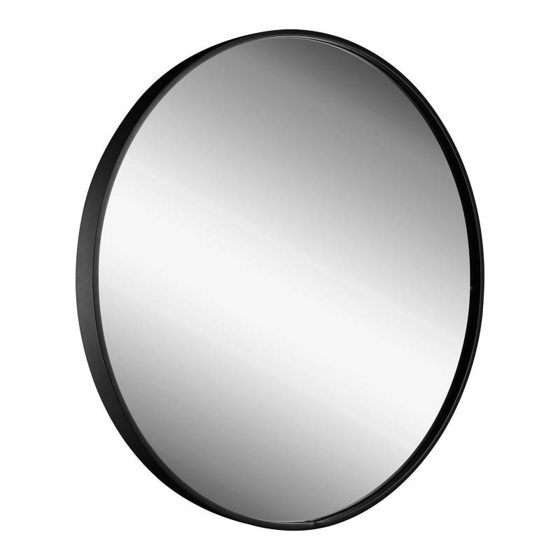 KLIPEN - Espejo circular de ø800mm con marco de aluminio negro mate