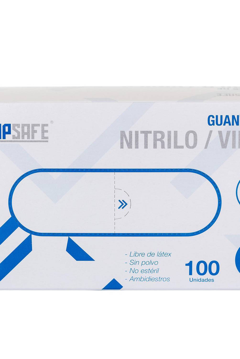 TOPSAFE - Guante desechable de nitrilo-vinilo talla L caja x 100 unidades
