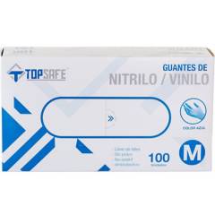 TOPSAFE - Guante desechable de nitrilo-vinilo talla M caja x 100 unidades