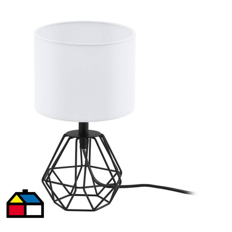 EGLO - Lámpara de mesa acero blanco 1 luz 60W E14