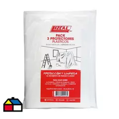 LIZCAL - Pack 3 Protectores Plásticos Alta Resistencia. 2,5m x 2m. Total 15 m2