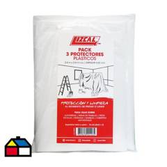 LIZCAL - Pack 3 Protectores Plásticos Alta Resistencia. 2,5m x 2m. Total 15 m2