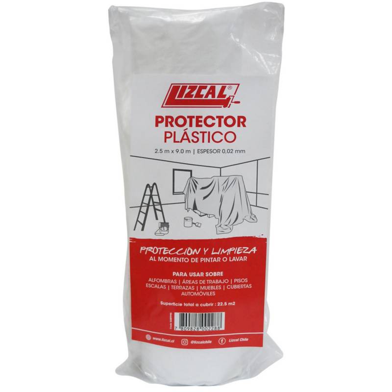 LIZCAL - Protector Plásticos Alta Densidad. Rollo 2,5m x 9,0m. Total 22,5 m2
