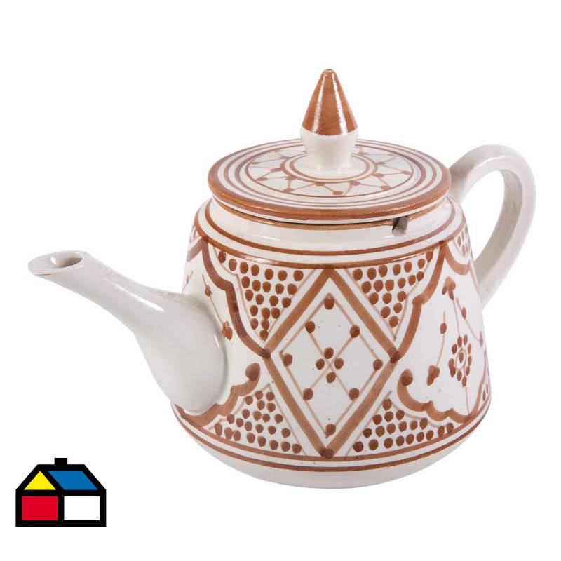 KELIM CASA GITANA - Jarro de té y café cerámica marroquí térracota.