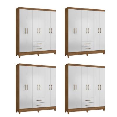 Closet 4 puertas 2 cajones con zapatero 120x50x200 cm