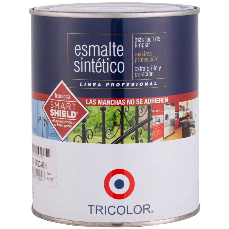 TRICOLOR - Esmalte sintético brillante 1/4 gl rojo mandarín