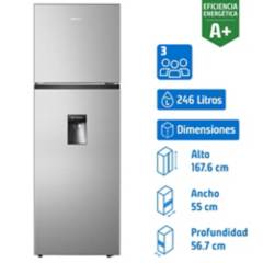 HISENSE - Refrigerador no frost top 246 litros