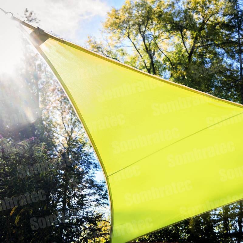 SOMBRATEC - Vela sombreadora led borde,verde limon, triangular