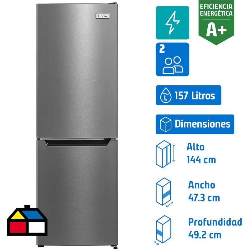 LIBERO - Refrigerador frio directo bottom 157L.