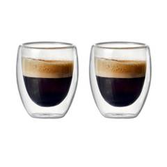 IMPORTADORA USA - Set 2 mug de café vaso doble pared 300 ml.