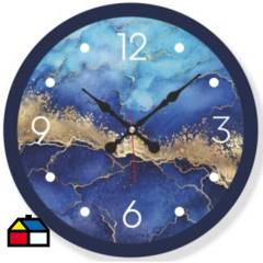 ZAGORA - Reloj de pared adet azul 35 cm de diámetro