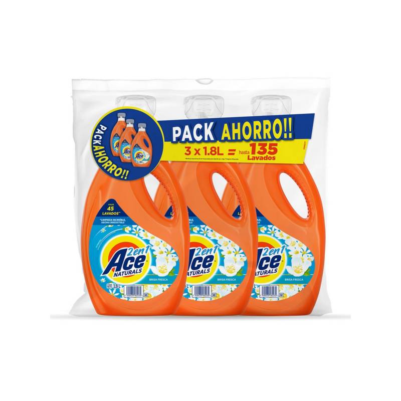 ACE - Tripack Detergente Líquido 1.8Lt