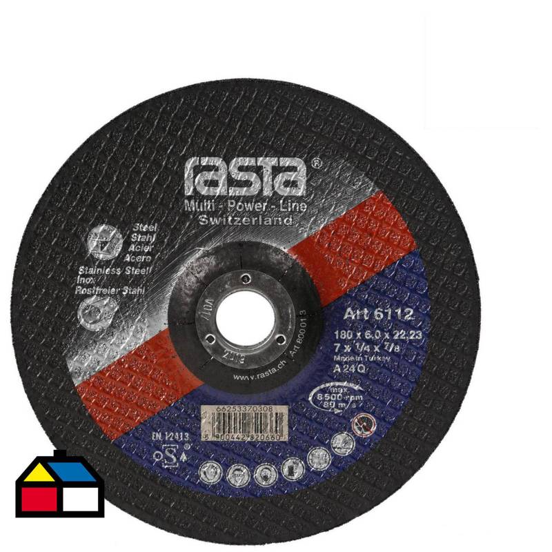 RASTA - Disco de desbaste 7" óxido de aluminio