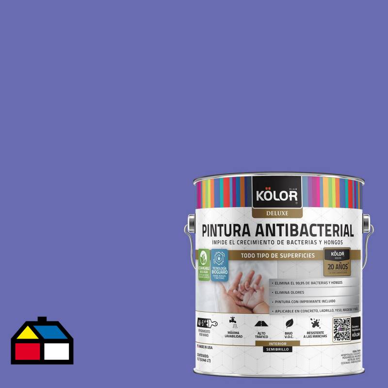 KOLOR - Pintura antibacterial semibrillo 1gl PU-032 Valencia