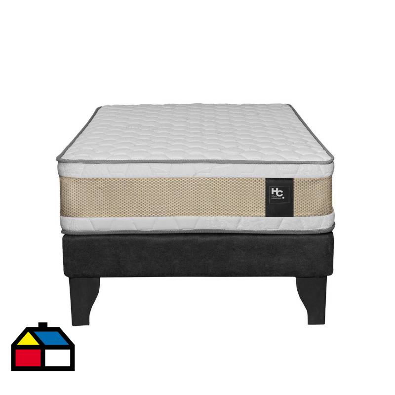 JUST HOME COLLECTION - Cama 1,5 plazas negro