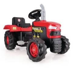 KIDSCOOL - Tractor a pedales Farmer rojo