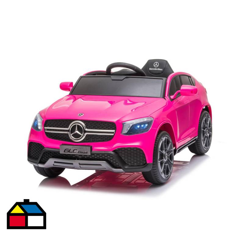 KIDSCOOL - Auto rosado GLC coupe batería 12V licencia Mercedes Benz