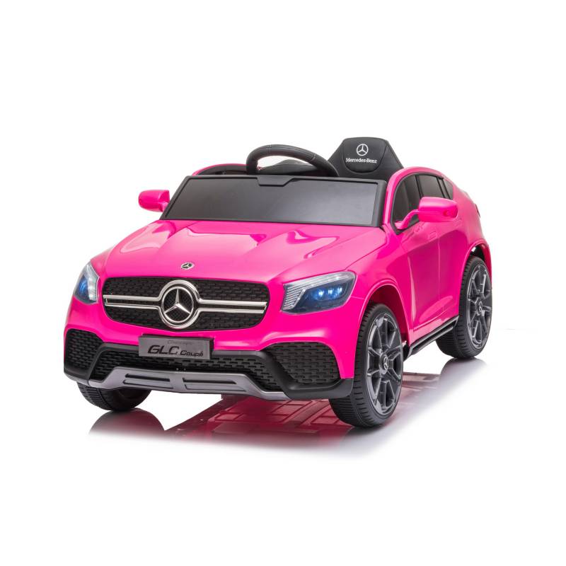 KIDSCOOL - Auto rosado GLC coupe batería 12V licencia Mercedes Benz