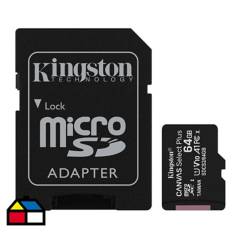 KINGSTON - Memoria microsd c/adapt 64GB