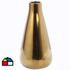 IMPORTADORA USA - Florero cerámica diseño gota color dorado 25cm