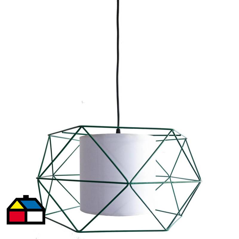 LAMPARAS MANQUEHUE - Lámpara de colgar Hexagonal 1 luz verde