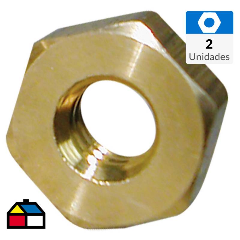 MAMUT - Tuerca hexagonal bronce unc 5/32 2 unid