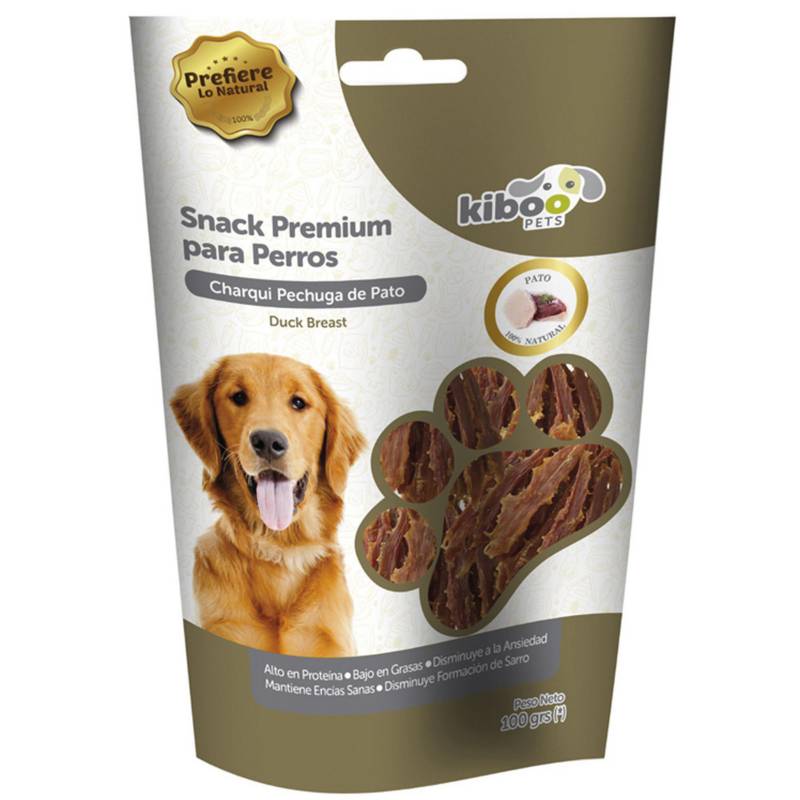 KIBOO PET - Snack perro charqui pechuga de pato 100 gr