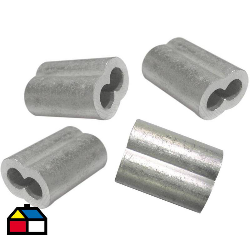 MAMUT - Abrazadera tubular aluminio 5/16 4 unid