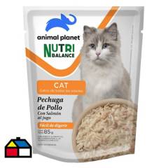 ANIMAL PLANET - Alimento húmedo para gato 85 gr pollo salmon.