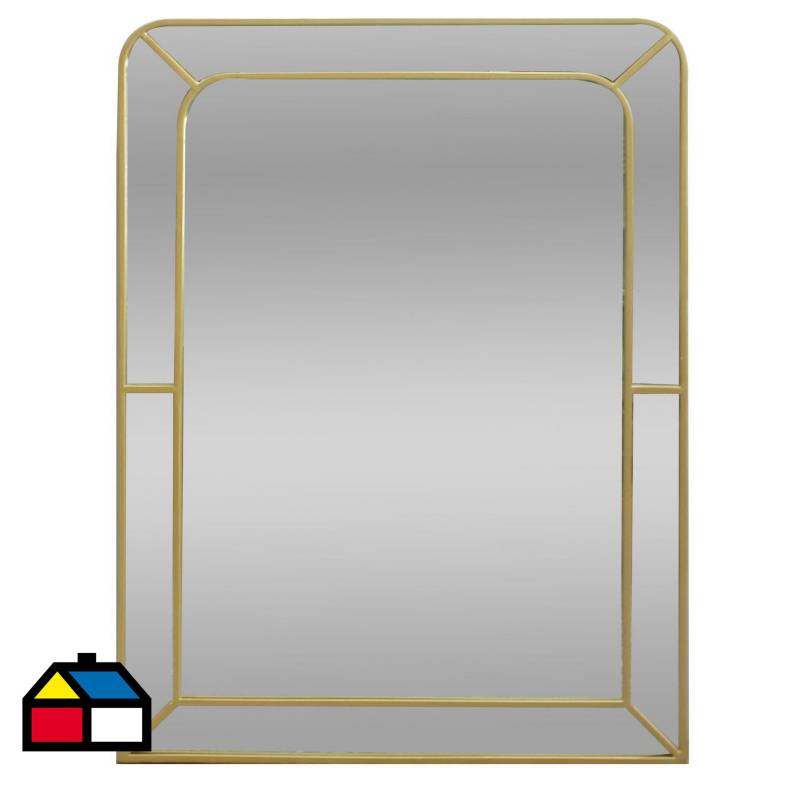 RONDA - Espejo rectangular dorado 60x80 cm