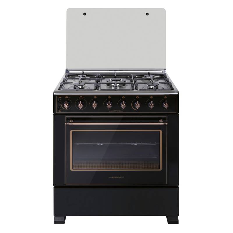 SINDELEN - Cocina a Gas 5 Platos Negro/dorado CH-8850RD