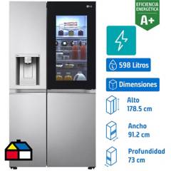 LG - Refrigerador Side by Side No Frost 598 Litros Noble Steel LS66SXNC