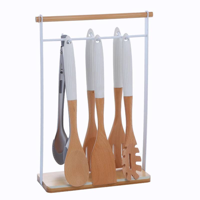 IMPORTADORA USA - Set de 6 utensilios de cocina bambú