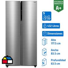 MIDEA - Refrigerador side by side 432 litros