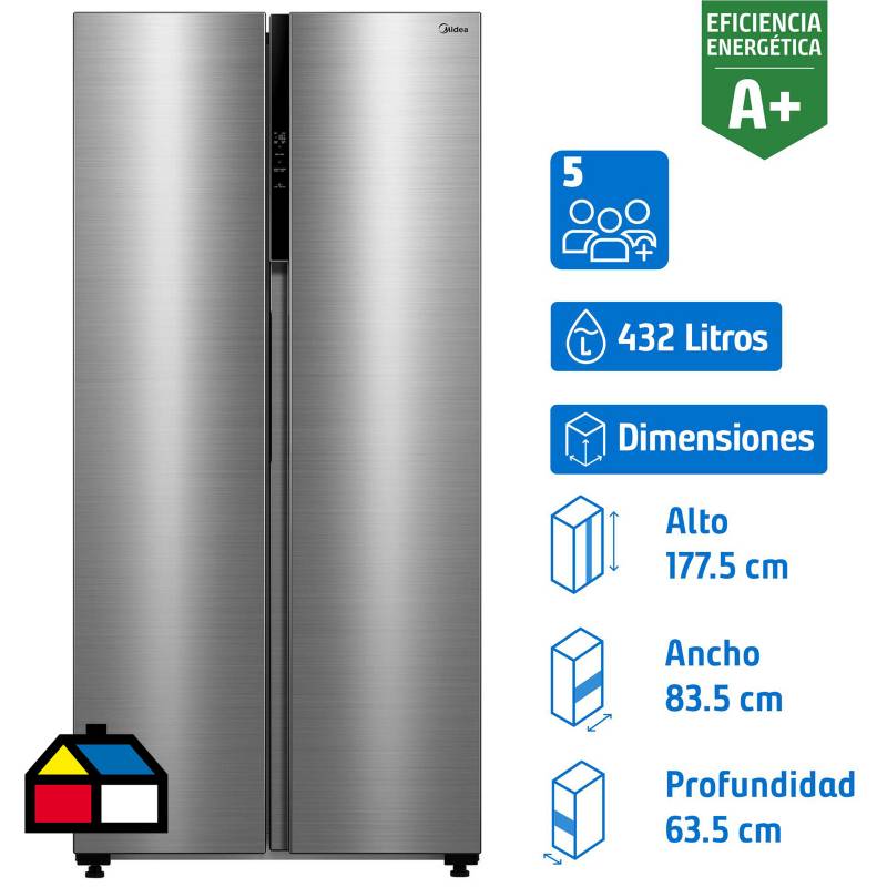 MIDEA - Refrigerador side by side 432 litros
