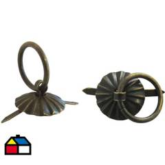 MAMUT - Tirador liviano con manilla 12 mm bronce antiguo 2 unid