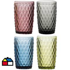 CUISINE BY IDETEX - Set 4 vasos color 350 ml Murano