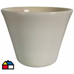CERAMICA ESPEJO - Macetero cerámica Grosseto 21x21x16 cm Blanco
