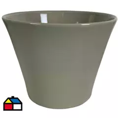 CERAMICA ESPEJO - Macetero cerámica Grosseto 17x17x13 cm Gris