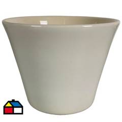 CERAMICA ESPEJO - Macetero cerámica Grosseto 17x17x13 cm Blanco