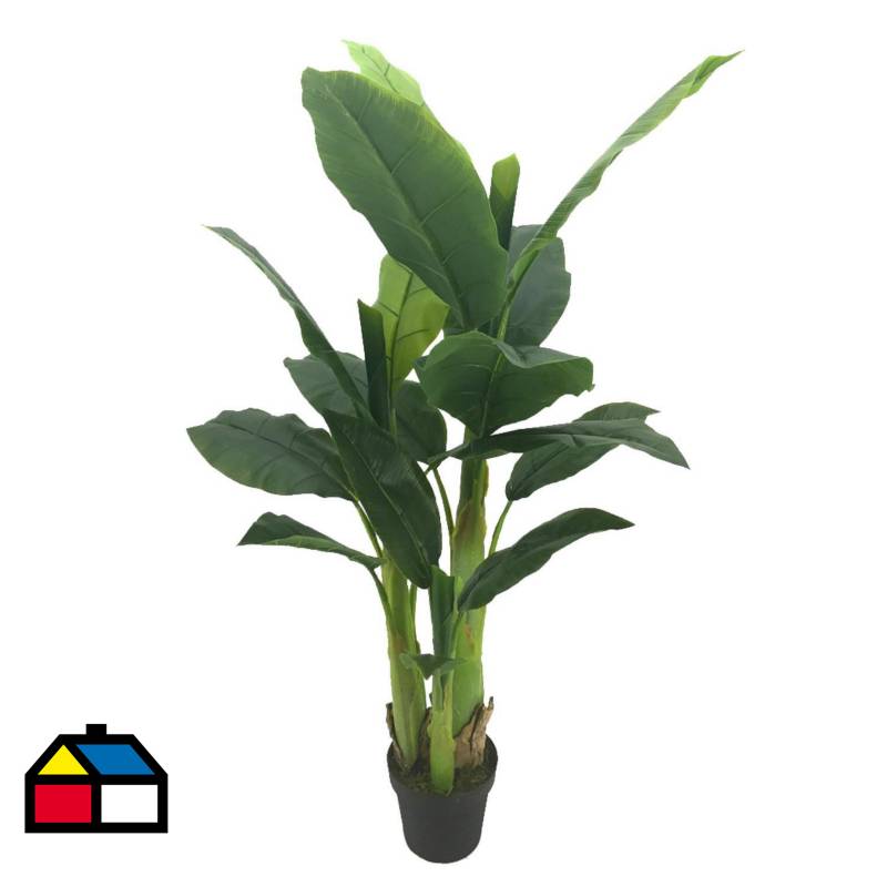 FLORACENTER - Planta artificial Banana 120 cm verde