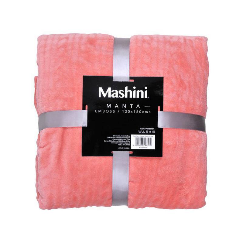 MASHINI - Manta flannel embossed 130x160 cm coral