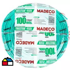 MADECO - Cable libre de halógenos (H07Z1K) 2,5 mm2 100 m verde