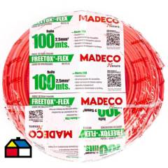 MADECO - Cable libre de halógenos (H07Z1K) 2,5 mm2 100 m rojo