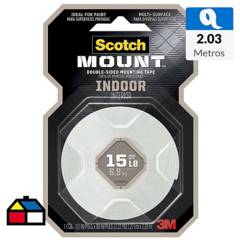 SCOTCH - Cinta Doble Faz Scotch-Mount de Interiores 12.7mm x 2.03 mts