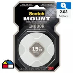 SCOTCH - Cinta Doble Faz Scotch-Mount de Interiores 12.7 mm x 2.03 m