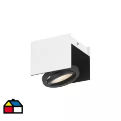 EGLO - Foco Sobrepuesto LED acero Blanco-Negro 1 luz 5,4W