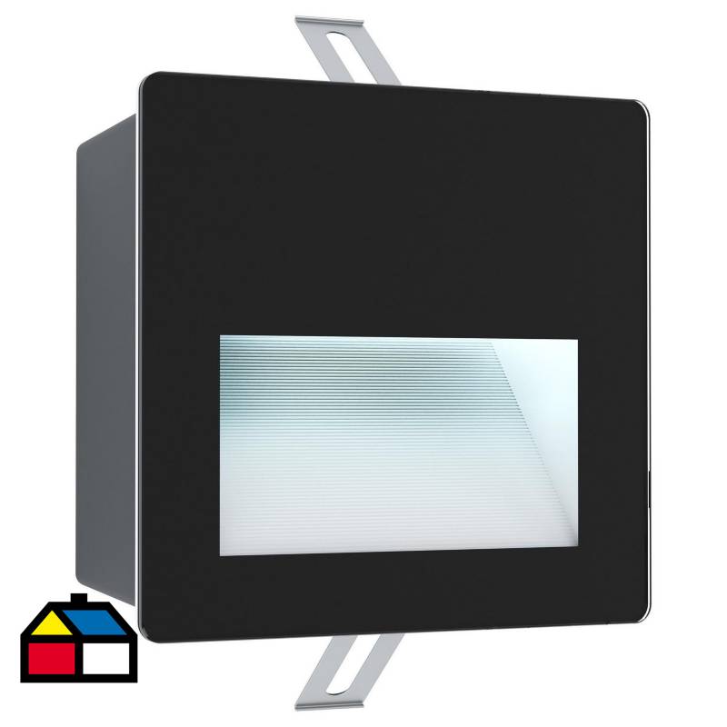 EGLO - Foco Empotrado LED Aluminio negro 1 luz 3,7W IP65
