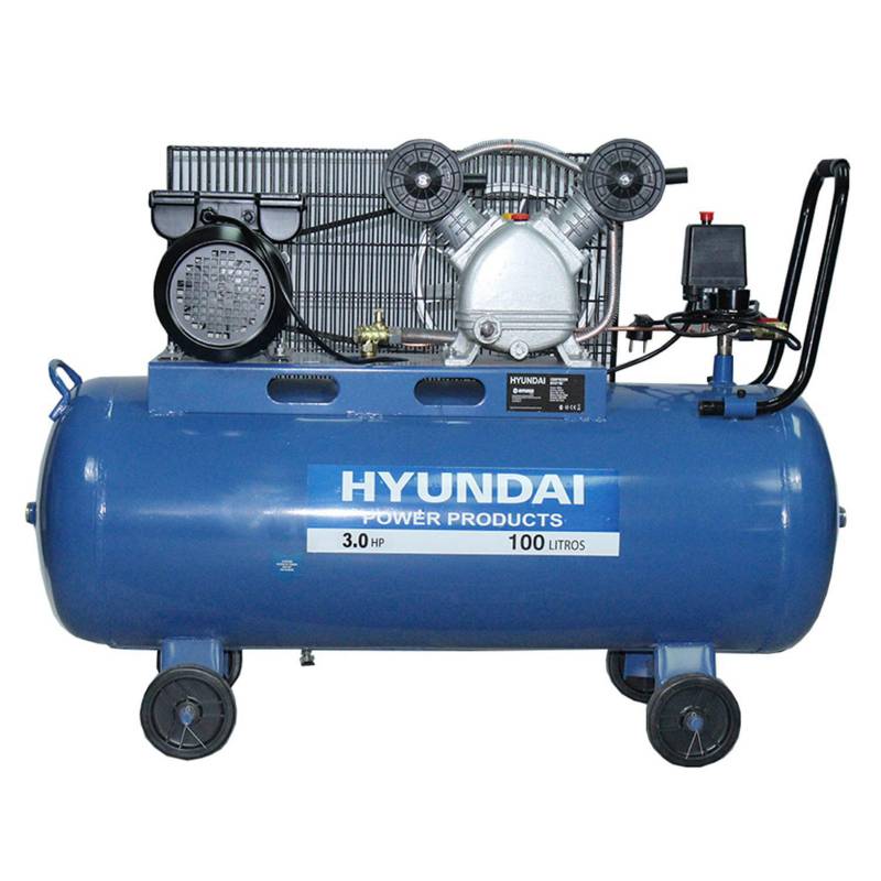HYUNDAI - Compresor de aire porátil 3HP 100L